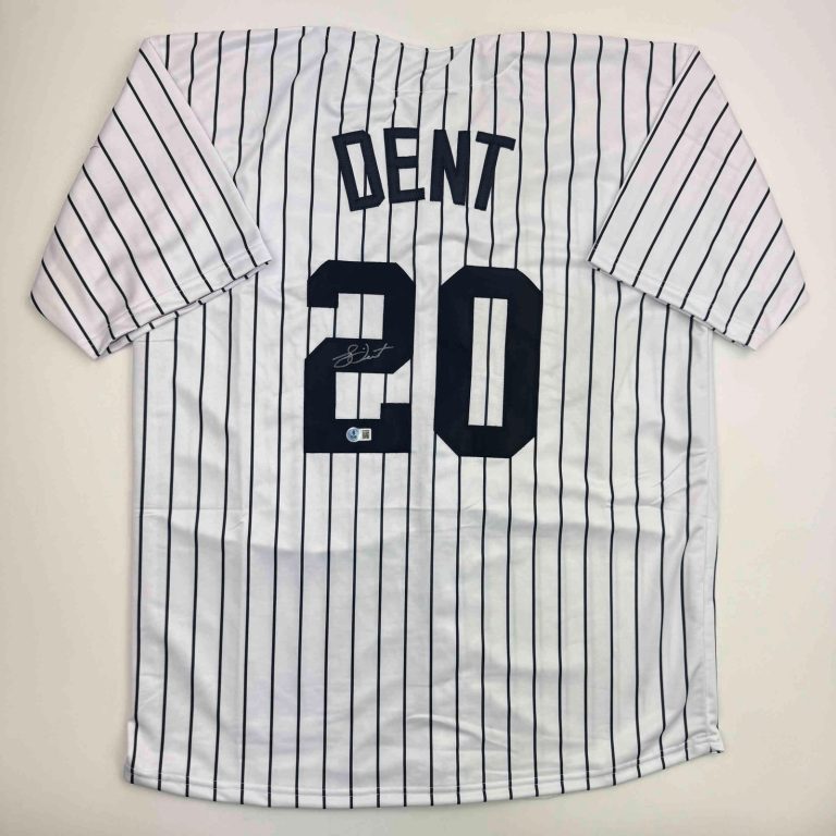 Autographed/Signed Bucky Dent New York Pinstripe Jersey Beckett BAS COA