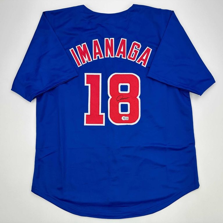 Autographed/Signed Shota Imanaga Chicago Blue Jersey Beckett BAS COA