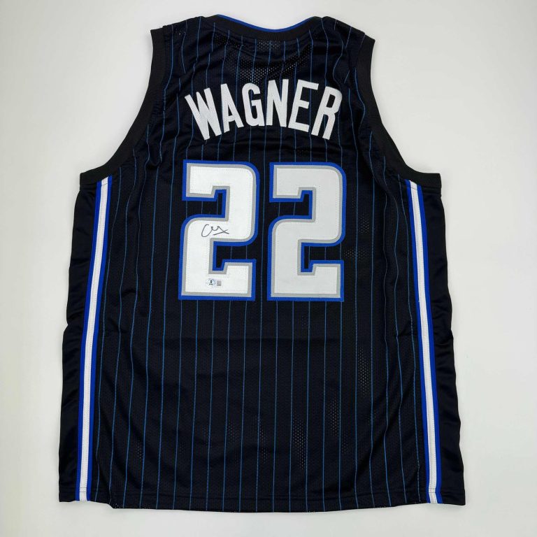 Autographed/Signed Franz Wagner Orlando Black Jersey Beckett BAS COA