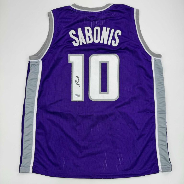Autographed/Signed Domantas Sabonis Sacramento Purple Jersey BAS COA