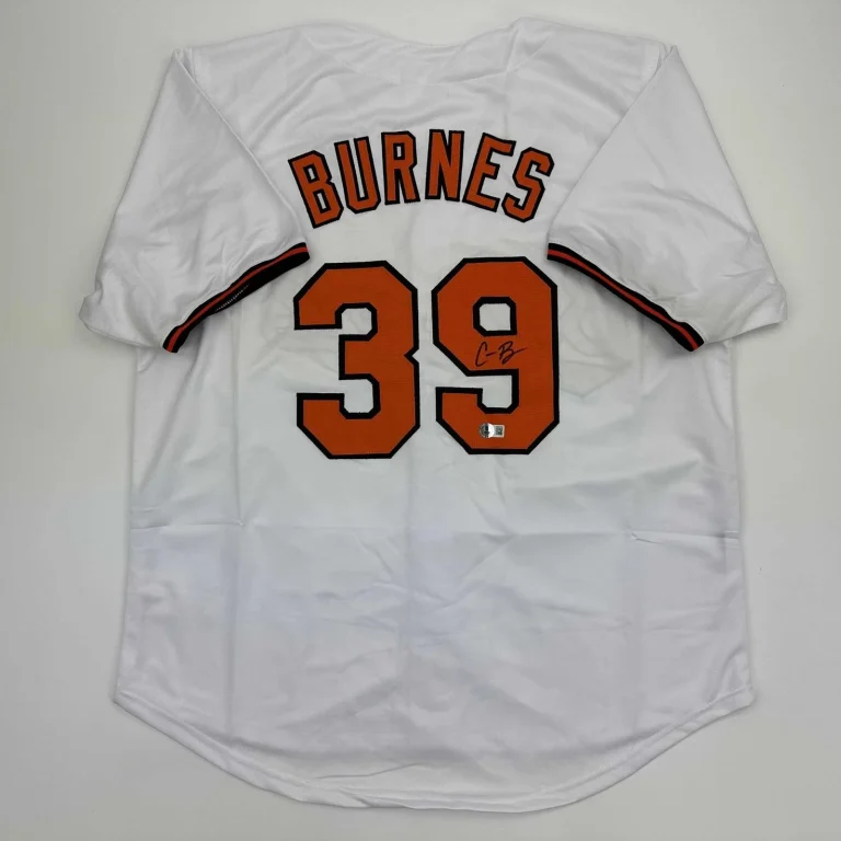 Autographed/Signed Corbin Burnes Baltimore White Jersey Beckett BAS COA