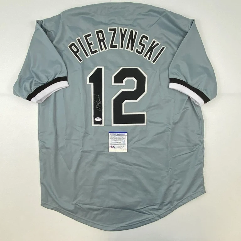 Autographed/Signed AJ A.J. Pierzynski Chicago Grey Jersey PSA/DNA COA