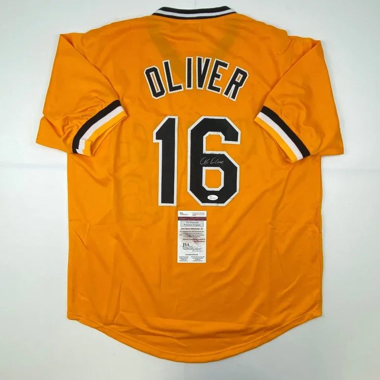 Autographed/Signed AL OLIVER Pittsburgh Yellow Jersey JSA COA Auto