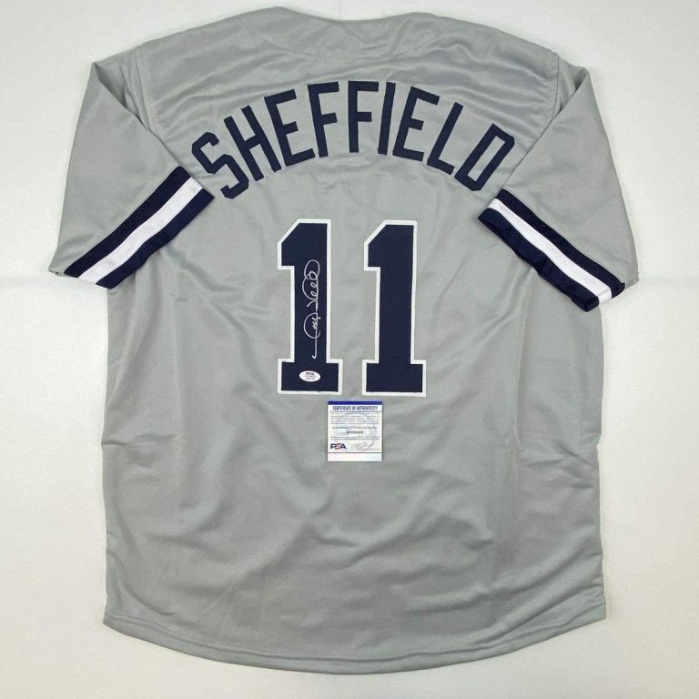 Autographed/Signed GARY SHEFFIELD New York Grey Jersey PSA/DNA COA Auto