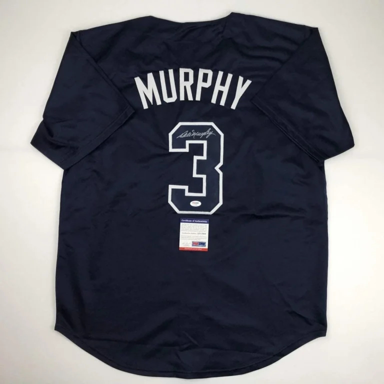 Autographed/Signed Dale Murphy Atlanta Dark Blue Jersey PSA/DNA COA