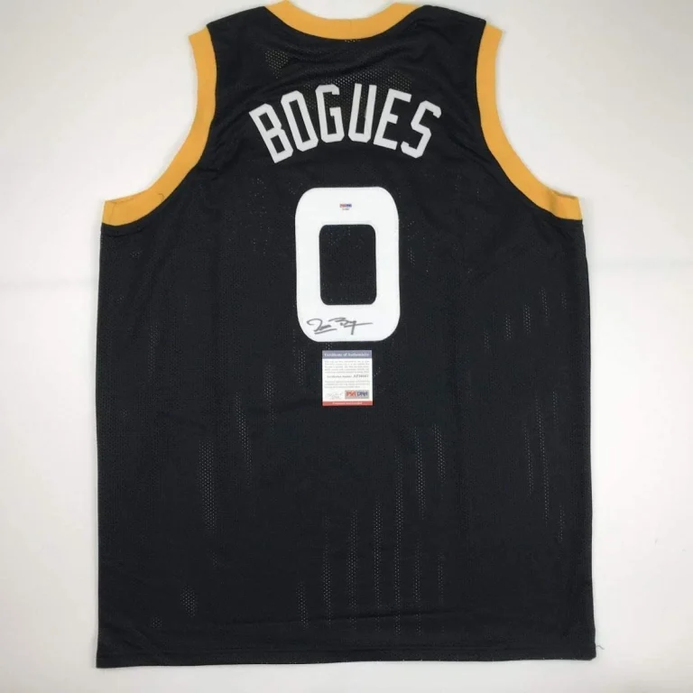 Autographed/Signed MUGGSY BOGUES Space Jam Monstars Black Jersey PSA COA