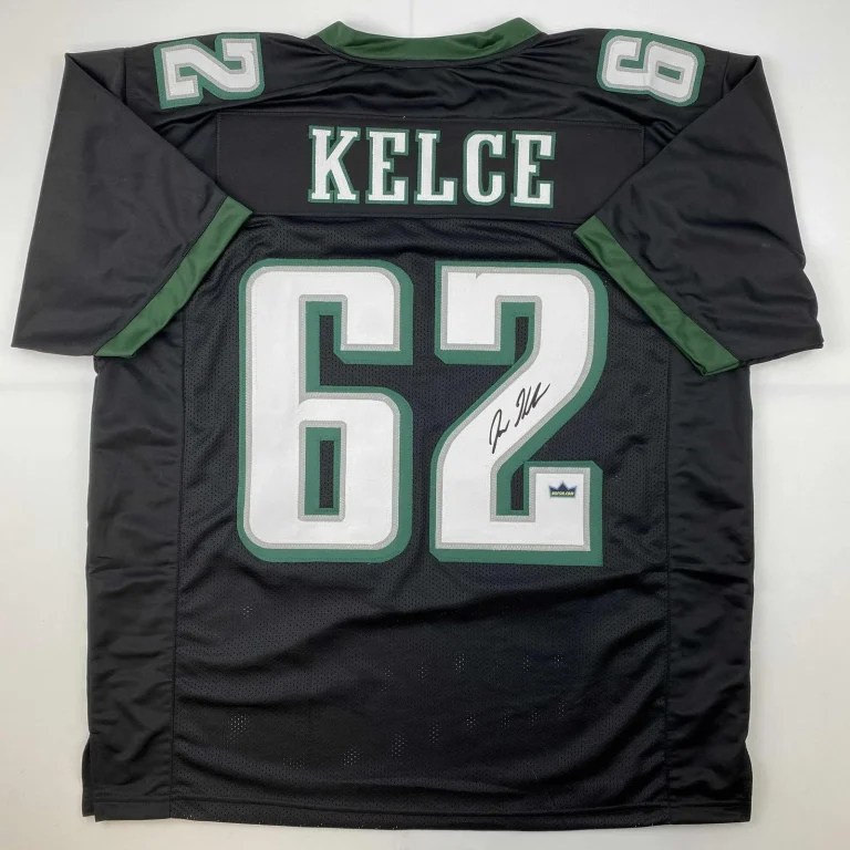Facsimile Autographed Jason Kelce Philadelphia Black Jersey Size Mens XL