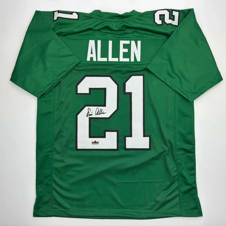 Facsimile Autographed Eric Allen Philadelphia Kelly Green Jersey Mens XL