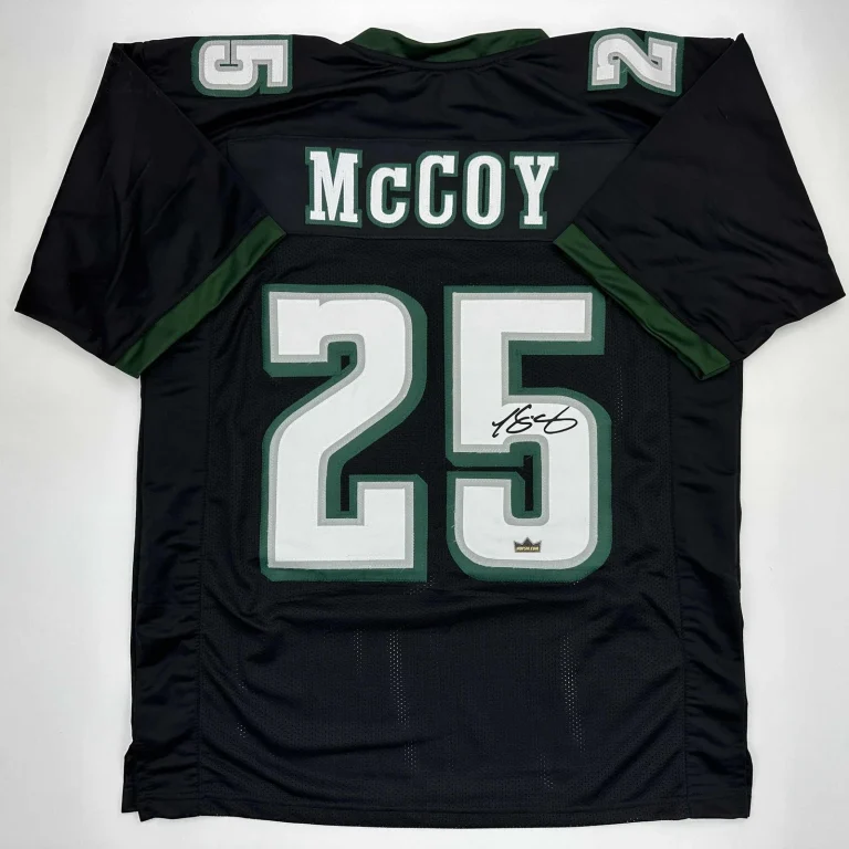 Facsimile Autographed LeSean McCoy Philadelphia Black Jersey Men's XL