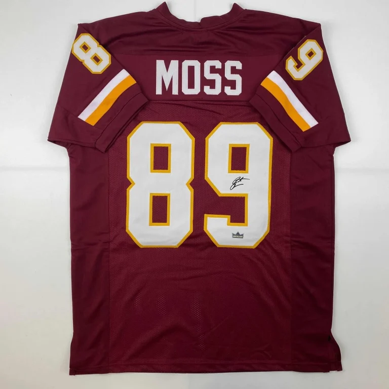 Facsimile Autographed Santana Moss Washington Red Jersey Size Men's XL