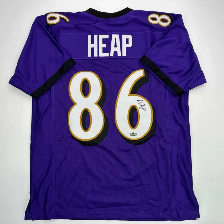 Facsimile Autographed Todd Heap Baltimore Purple Jersey Size Men's XL