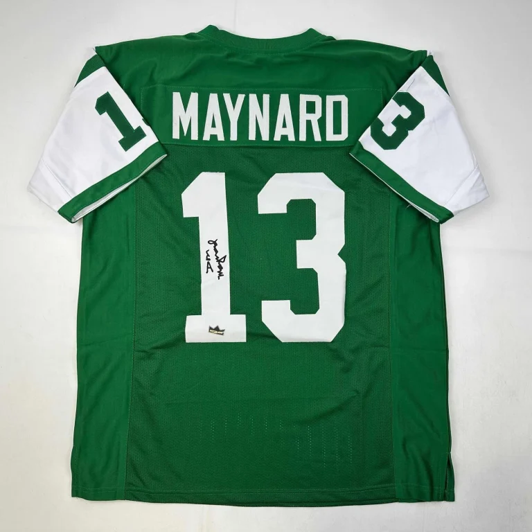 Facsimile Autographed Don Maynard New York Green Jersey Size Men's XL
