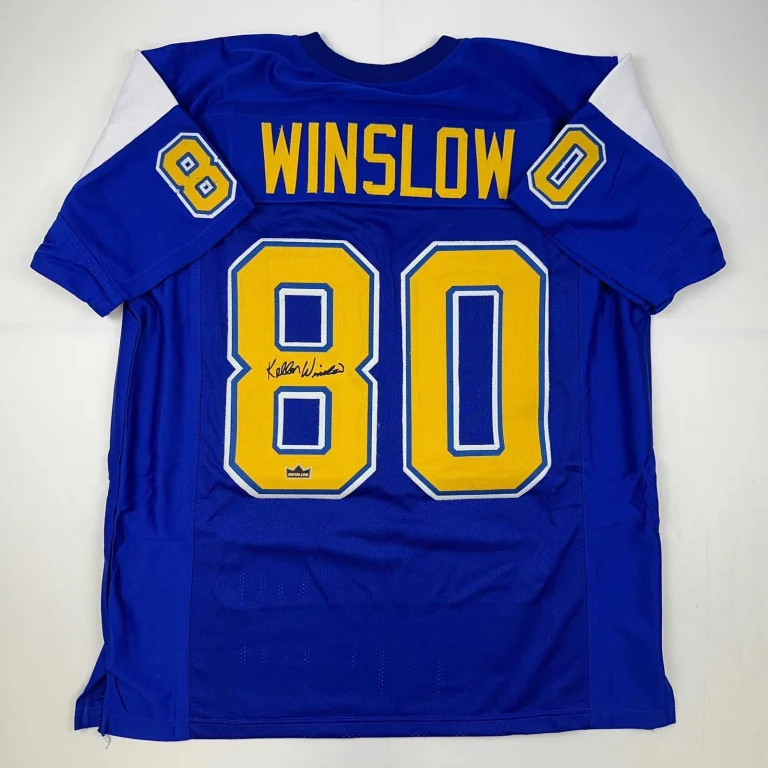 Facsimile Autographed Kellen Winslow Sr. San Diego Blue Jersey Men's XL