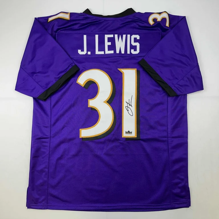 Facsimile Autographed Jamal Lewis Baltimore Purple Jersey Size Men's XL