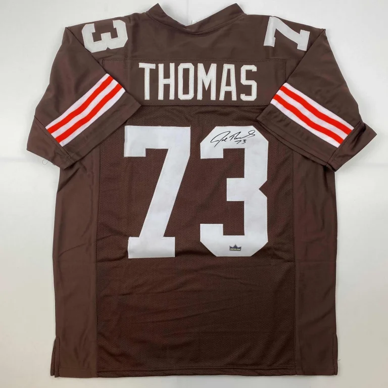 Facsimile Autographed Joe Thomas Cleveland Brown Jersey Size Men's XL
