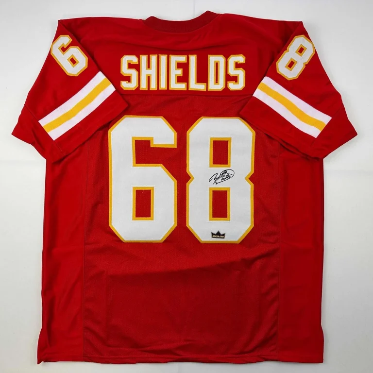 Facsimile Autographed Will Shields Kansas City Red Jersey Size Men's XL