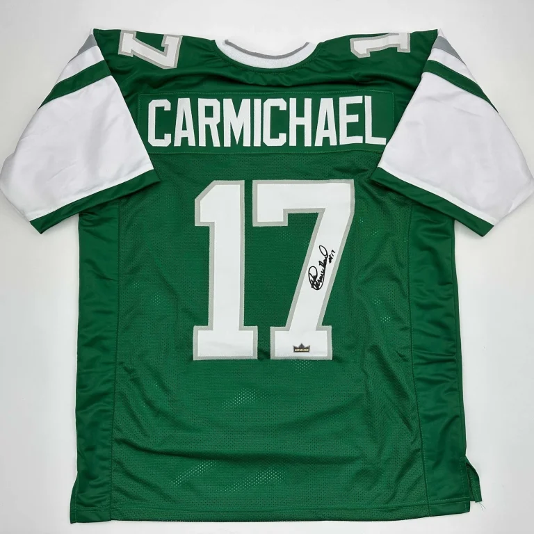 Facsimile Autographed Harold Carmichael Philadelphia Green Jersey Men XL