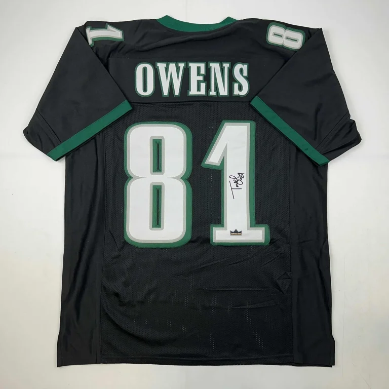 Facsimile Autographed Terrell Owens Philadelphia Black Jersey Men's XL