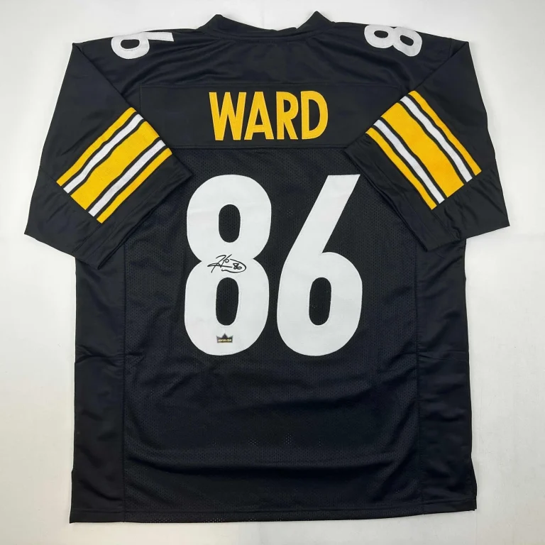Facsimile Autographed Hines Ward Pittsburgh Black Jersey Size Men's XL