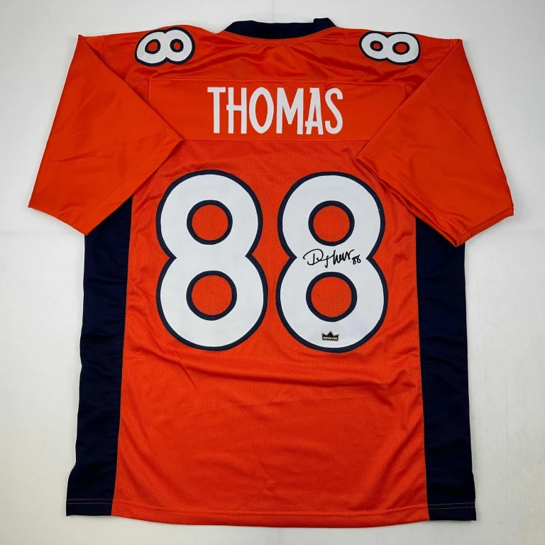Facsimile Autographed Demaryius Thomas Denver Orange Jersey Size Mens XL