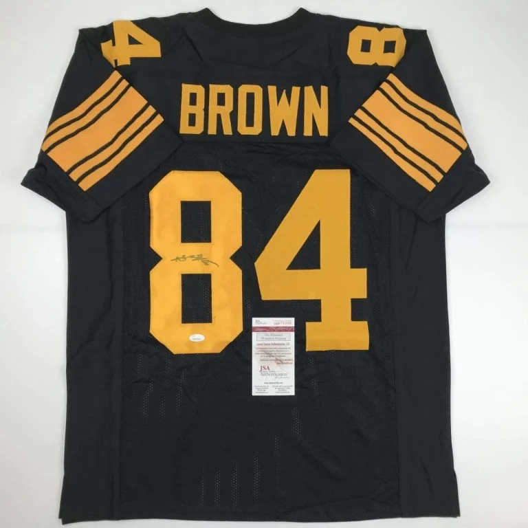 Signed Antonio Brown Pittsburgh Steelers CR Black Jersey JSA COA