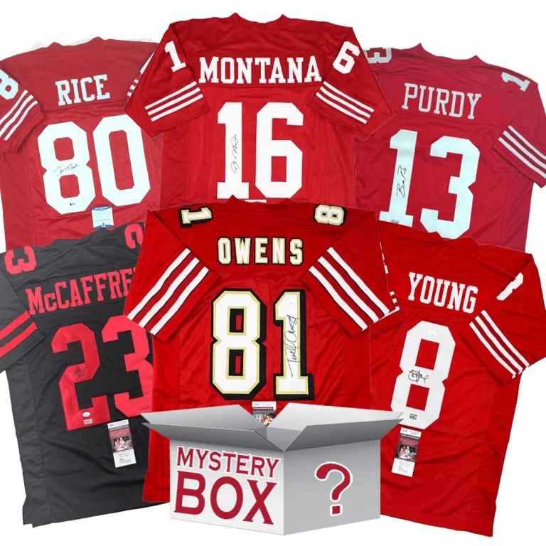 Autographed/Signed San Francisco Jersey Mystery Box with PSA JSA or BAS COA