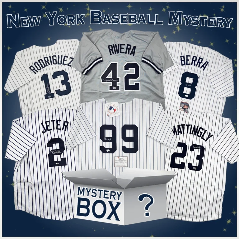 Autographed/Signed New York Jersey Mystery Box with PSA JSA or Beckett COA