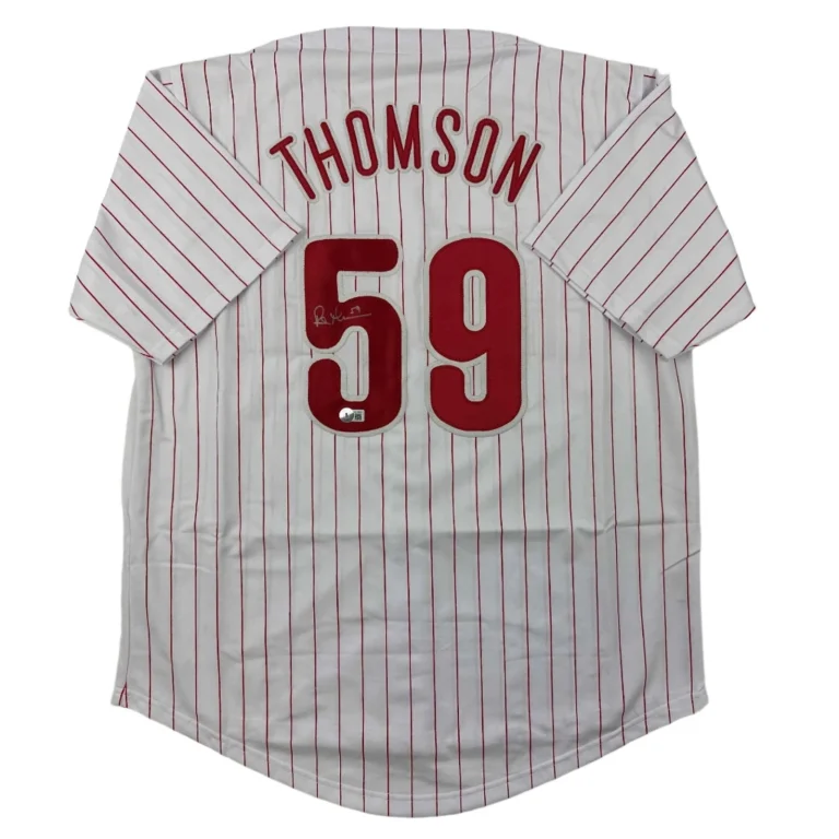 Autographed/Signed Rob Thomson Philadelphia Pinstripe Jersey Beckett COA
