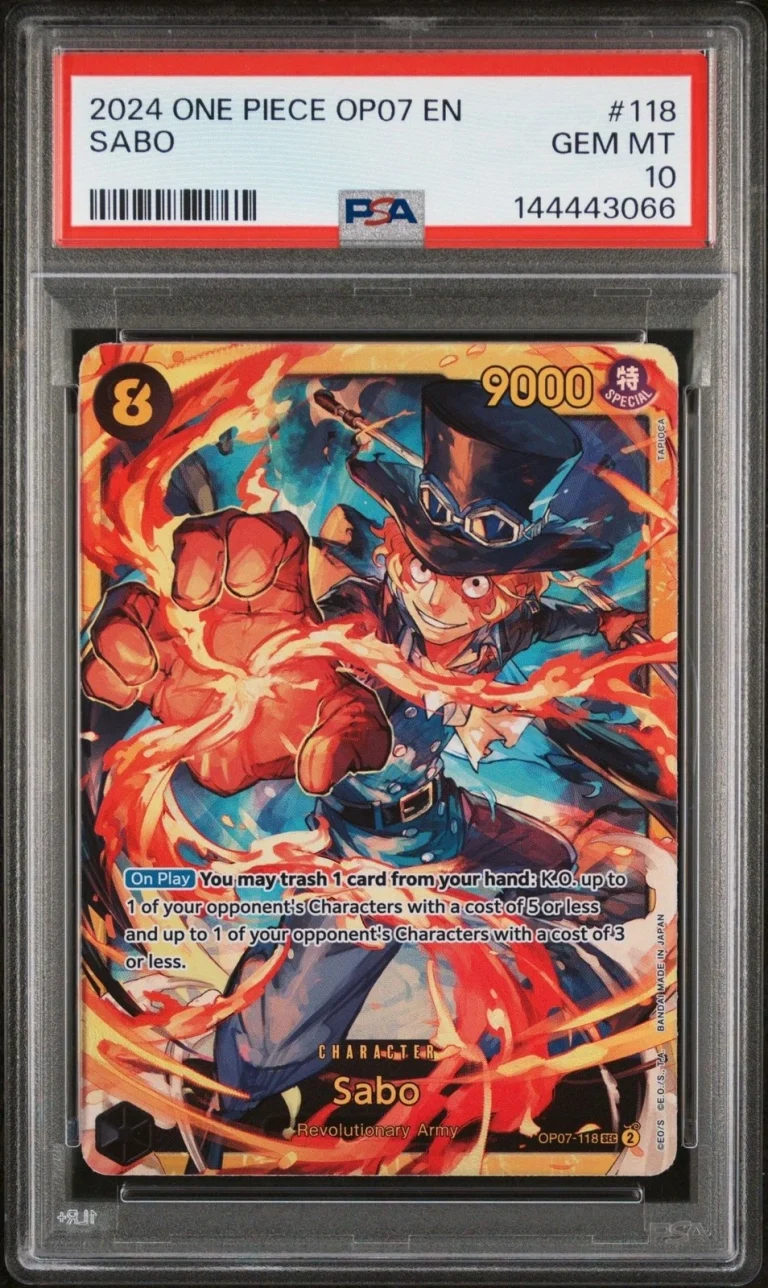 Graded 2024 One Piece Sabo #118 Trading Card Game PSA 10 Gem Mint