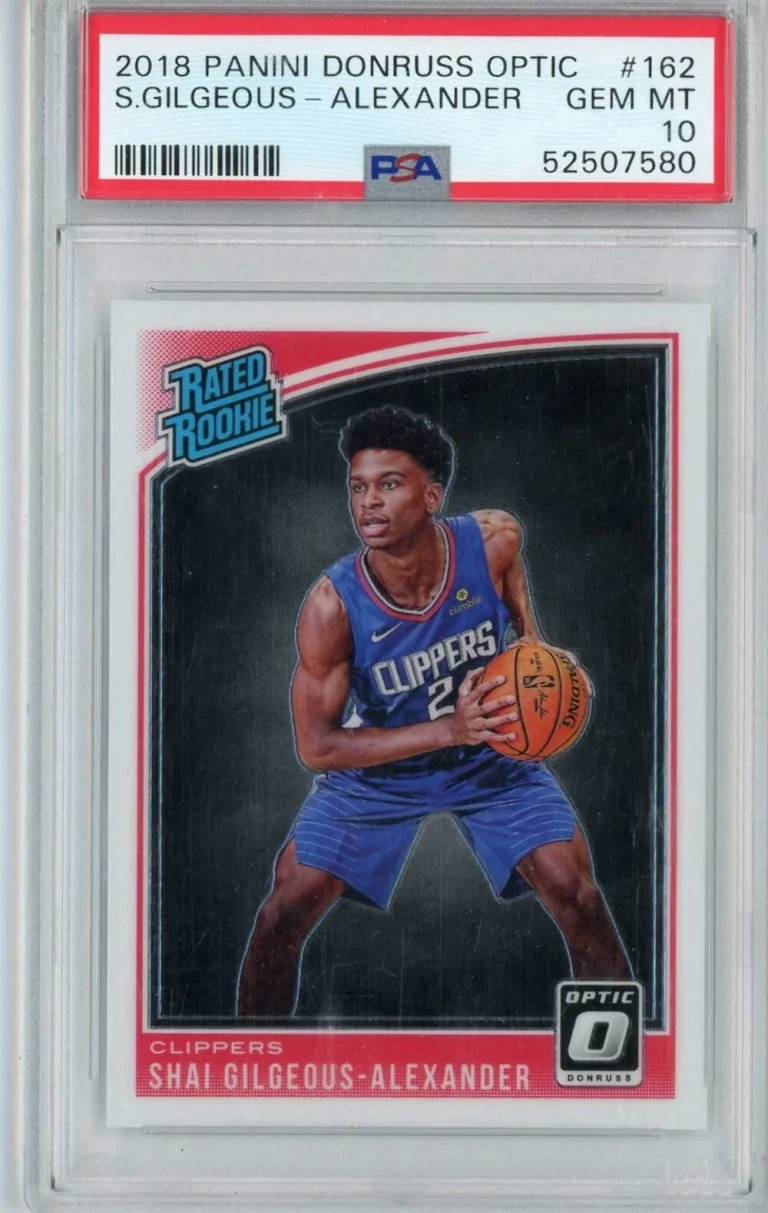 Graded 2018 Panini Donruss Optic Shai Gilgeous-Alexander #162 Rookie Card PSA 10