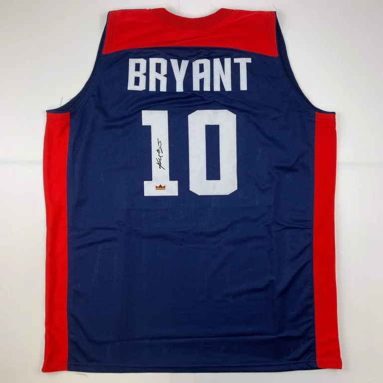 Facsimile Autographed Kobe Bryant United States Blue Auto Jersey Size Men's XL