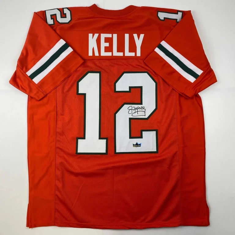 Facsimile Autographed Jim Kelly Miami Orange Reprint Laser Jersey Size Men's XL