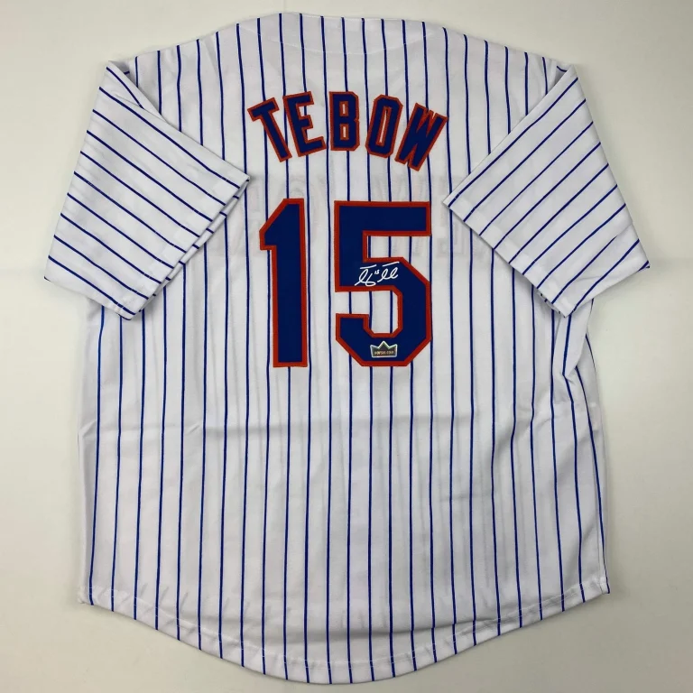 Facsimile Autographed Tim Tebow New York Pinstripe Reprint Jersey Size Men's XL
