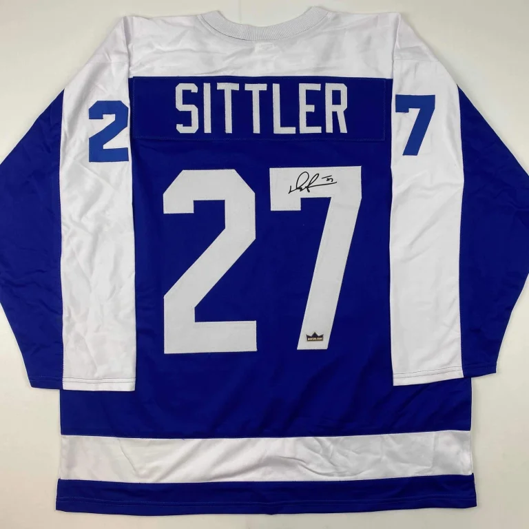 Facsimile Autographed Darryl Sittler Toronto Blue Reprint Jersey Size Men's XL