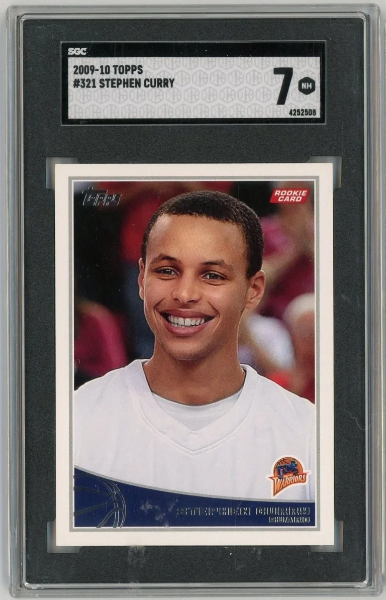 Graded 2009 Topps Stephen Curry #321 Rookie RC Basketball Card SGC 7