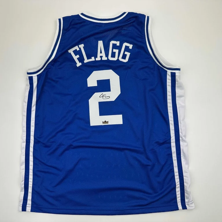 Facsimile Autographed Cooper Flagg Duke Blue College Basketball Jersey Men's XL