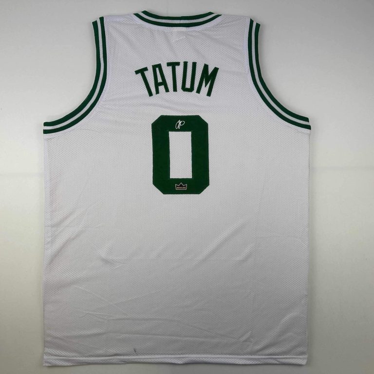 Facsimile Autographed Jayson Tatum Boston White Reprint Auto Jersey Size Mens XL