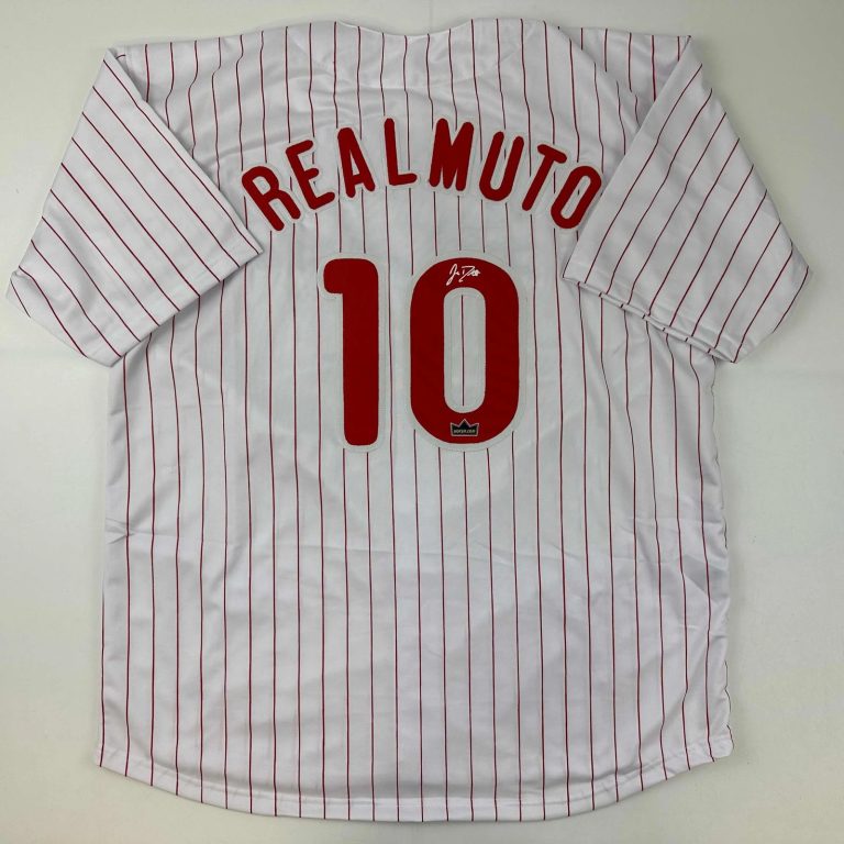 Facsimile Autographed JT J.T. Realmuto Philadelphia Pinstripe Reprint Jersey XL
