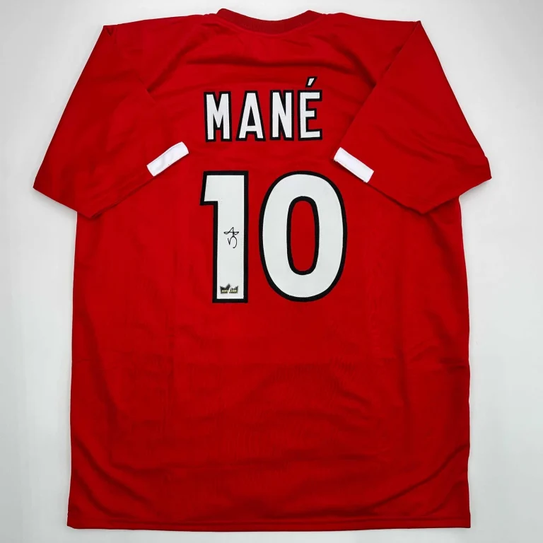 Facsimile Autographed Sadio Mane Liverpool FC Red Reprint Jersey Size Men's XL