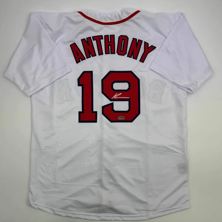 Facsimile Autographed Roman Anthony Boston White Reprint Jersey Size Men's XL
