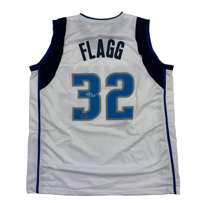 Facsimile Autographed Cooper Flagg Dallas White Reprint Jersey Size Men's XL