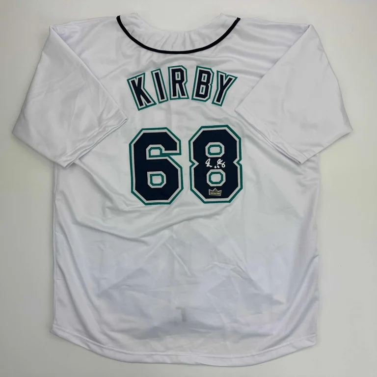 Facsimile Autographed George Kirby Seattle White Reprint Jersey Size Men's XL