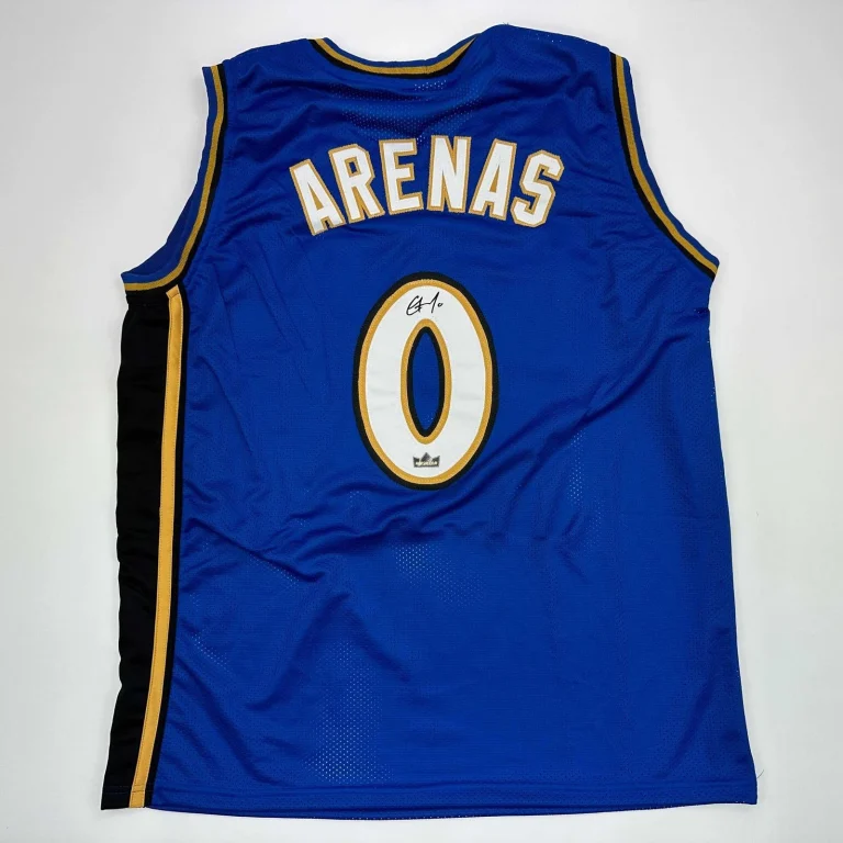 Facsimile Autographed Gilbert Arenas Washington Blue Jersey Size Mens XL