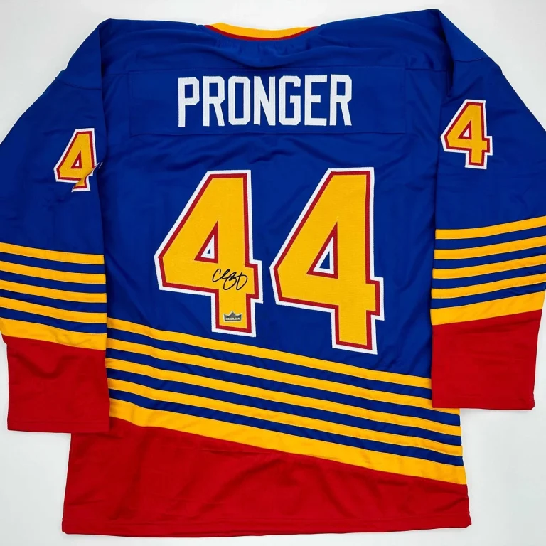 Facsimile Autographed Chris Pronger St. Louis Blue Jersey Size Men's XL