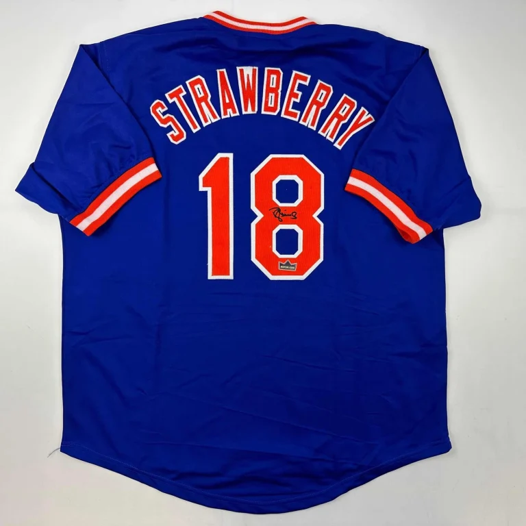 Facsimile Autographed Darryl Strawberry New York Blue Jersey Size Men XL
