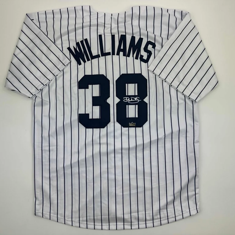 Facsimile Autographed Devin Williams New York Pinstripe Jersey Men's XL