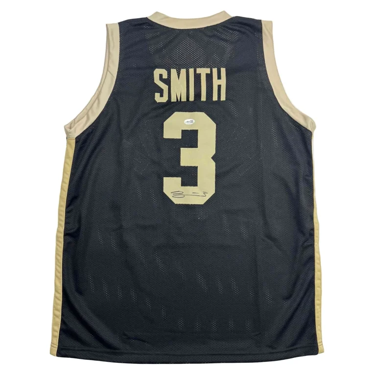 Autographed/Signed Braden Smith Purdue Black College Jersey JSA COA