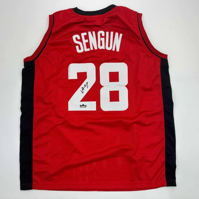 Facsimile Autographed Alperen Sengun Houston Red Jersey Size Men's XL