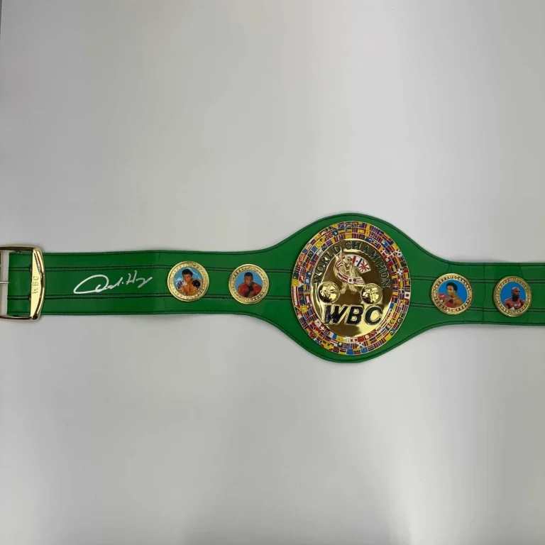 Autographed/Signed Oscar De La Hoya WBC Green Championship Belt BAS COA
