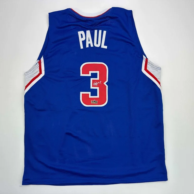 Facsimile Autographed Chris Paul Los Angeles LA Blue Jersey Size Mens XL